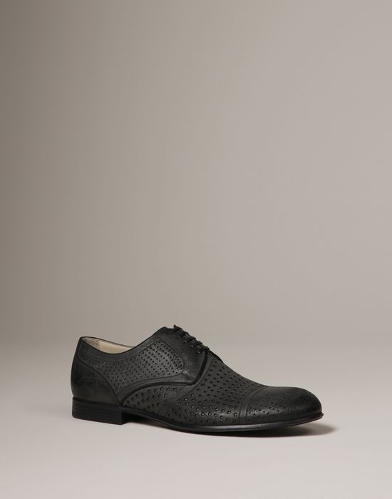 PERFORATED WASHED SUEDE MILANO DERBY (MENS)