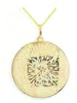 Toscano Collection Concave Disc Pendant 18K